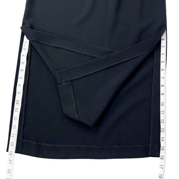 Geoffrey Beene Sport Midi Skirt Size 8P Straight Black Side Slits Zip Classic - Picture 8 of 9